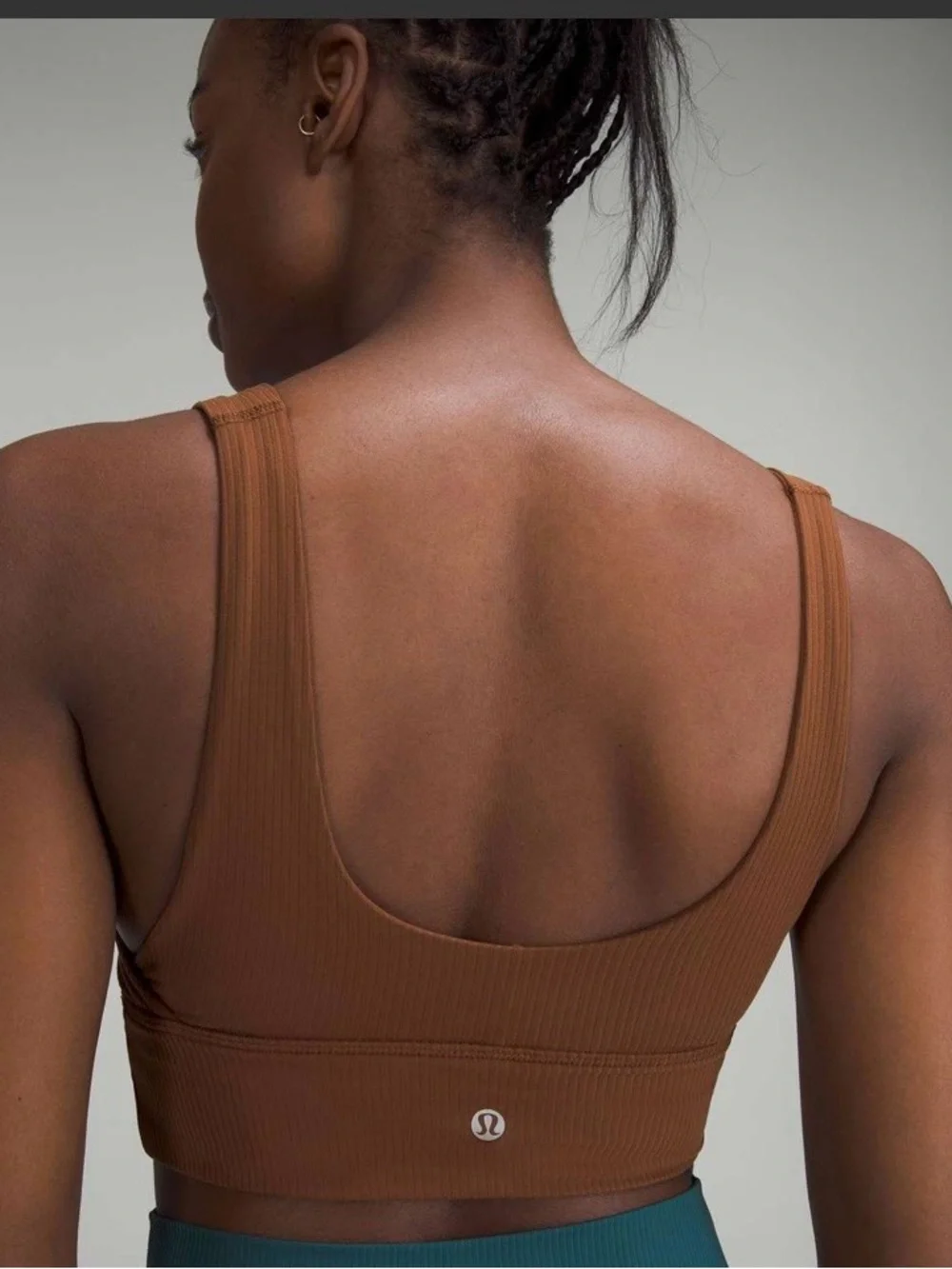 Lululemon Align Ribbed Bra Light Support Size 8 C/D Cup Roasted Brown